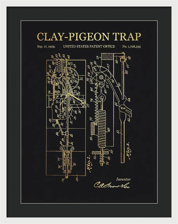 Clay Pigeon Trap Gold Patent Us1728595a