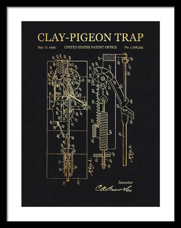 Clay Pigeon Trap Gold Patent Us1728595a