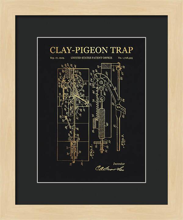 Clay Pigeon Trap Gold Patent Us1728595a