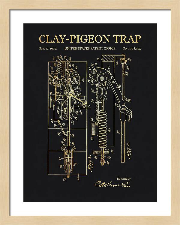 Clay Pigeon Trap Gold Patent Us1728595a