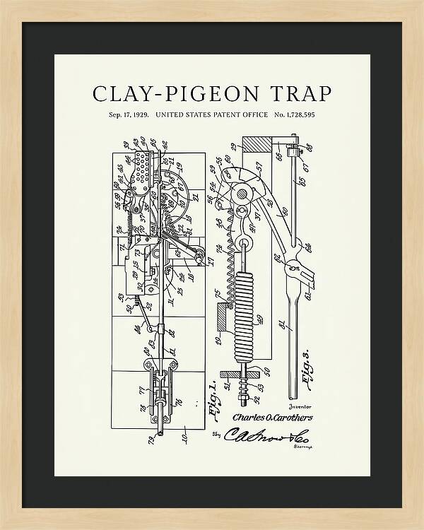 Clay Pigeon Trap Minimalist Patent Us1728595a