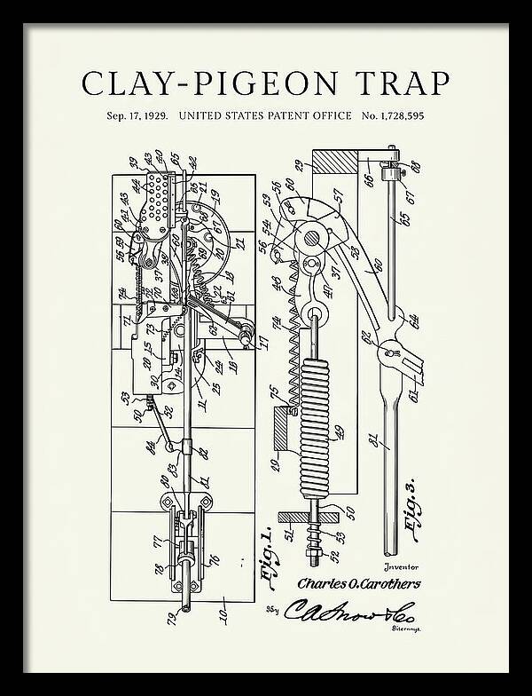 Clay Pigeon Trap Minimalist Patent Us1728595a