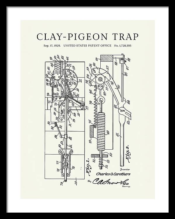 Clay Pigeon Trap Minimalist Patent Us1728595a