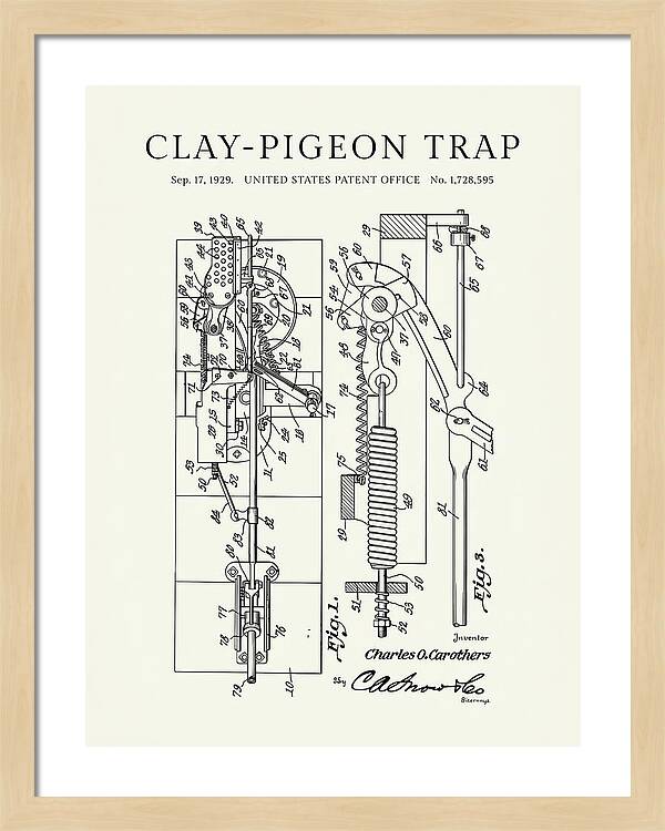 Clay Pigeon Trap Minimalist Patent Us1728595a