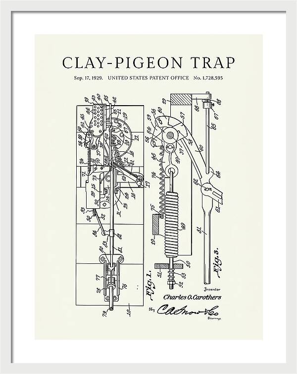 Clay Pigeon Trap Minimalist Patent Us1728595a