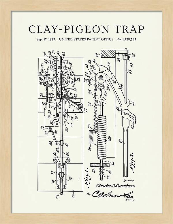 Clay Pigeon Trap Minimalist Patent Us1728595a