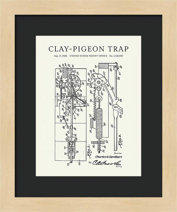 Clay Pigeon Trap Minimalist Patent Us1728595a