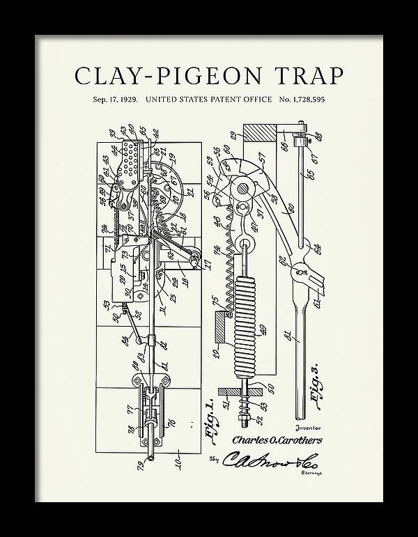 Clay Pigeon Trap Minimalist Patent Us1728595a