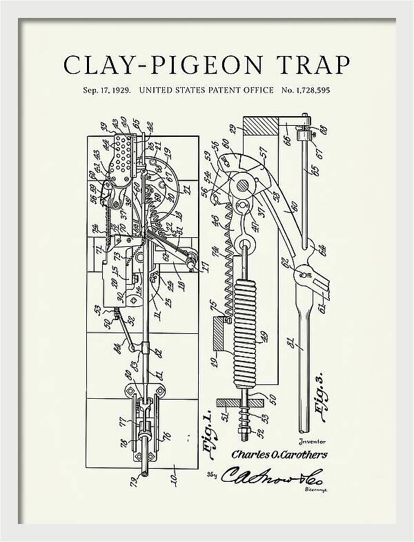 Clay Pigeon Trap Minimalist Patent Us1728595a