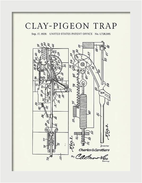 Clay Pigeon Trap Minimalist Patent Us1728595a