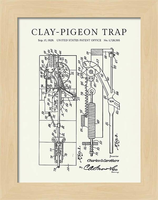 Clay Pigeon Trap Minimalist Patent Us1728595a