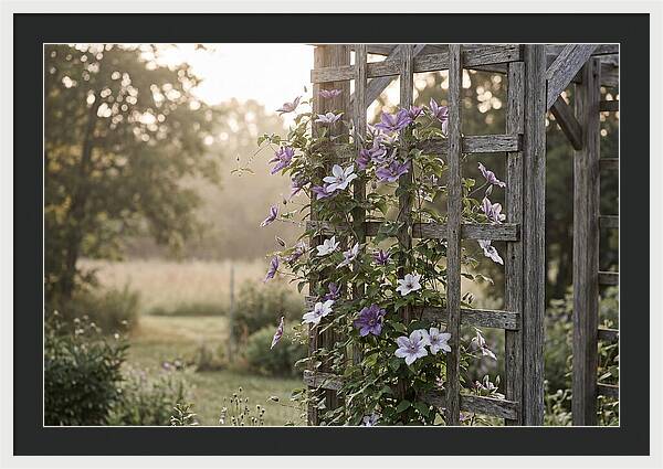 Clematis Climbing Wooden Support