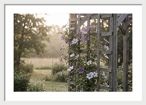 Clematis Climbing Wooden Support