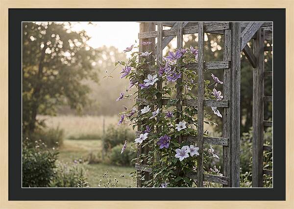 Clematis Climbing Wooden Support