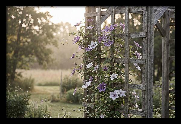 Clematis Climbing Wooden Support