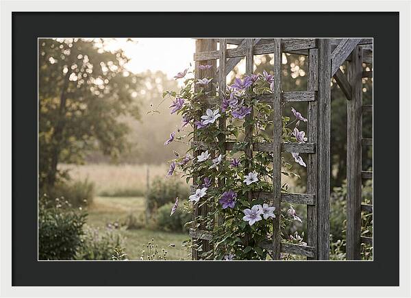 Clematis Climbing Wooden Support