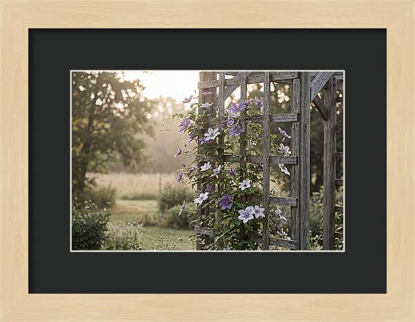 Clematis Climbing Wooden Support