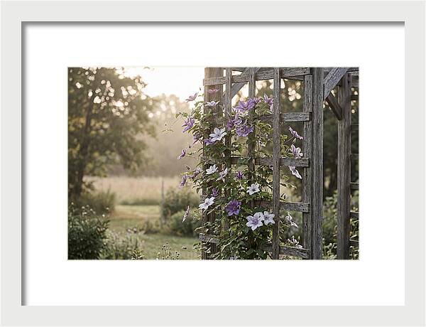 Clematis Climbing Wooden Support