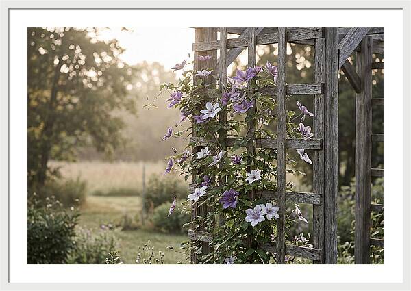 Clematis Climbing Wooden Support