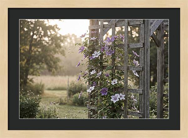 Clematis Climbing Wooden Support