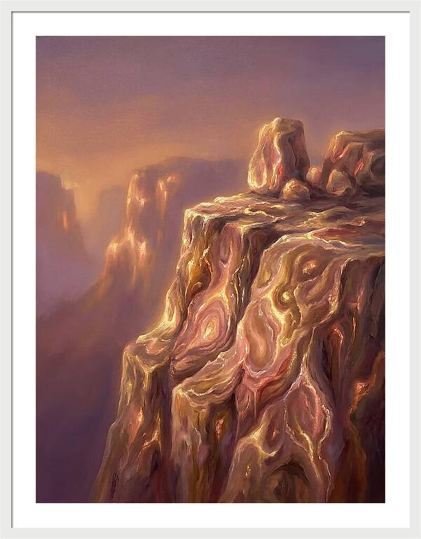Cliff Edge At Dusk