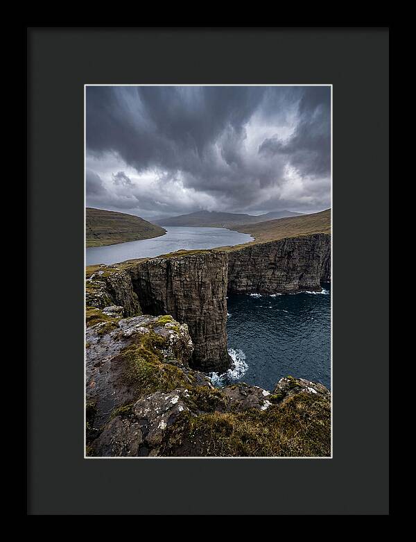 Cliff Edge Over Sorvagsvatn Lake