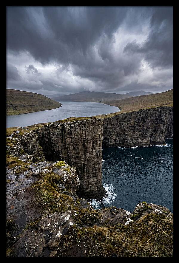 Cliff Edge Over Sorvagsvatn Lake