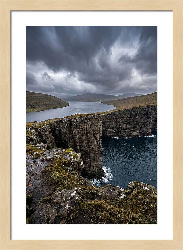 Cliff Edge Over Sorvagsvatn Lake