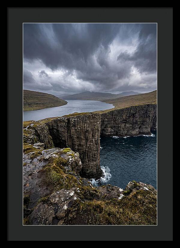 Cliff Edge Over Sorvagsvatn Lake