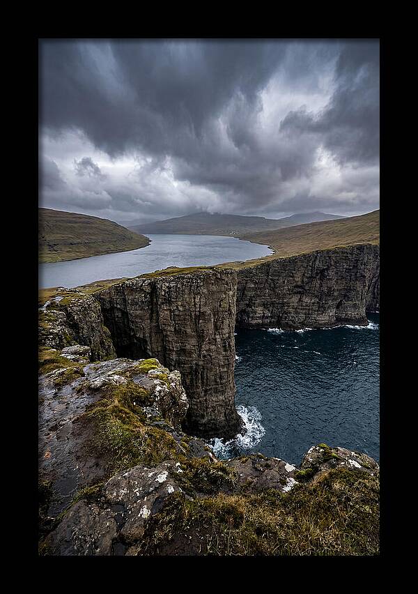 Cliff Edge Over Sorvagsvatn Lake