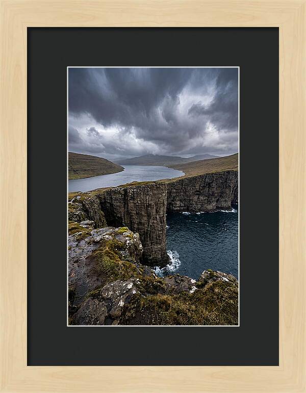Cliff Edge Over Sorvagsvatn Lake