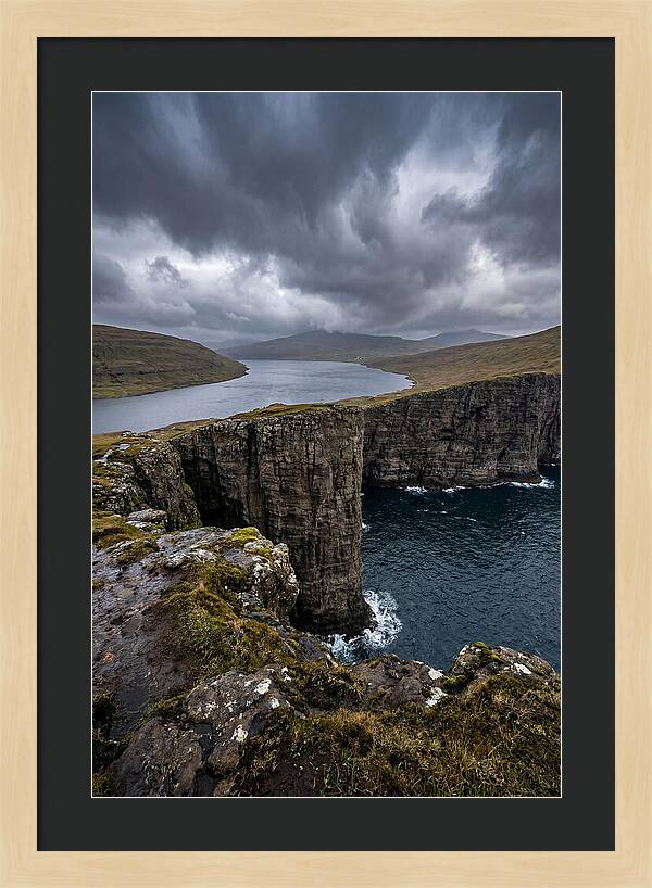 Cliff Edge Over Sorvagsvatn Lake