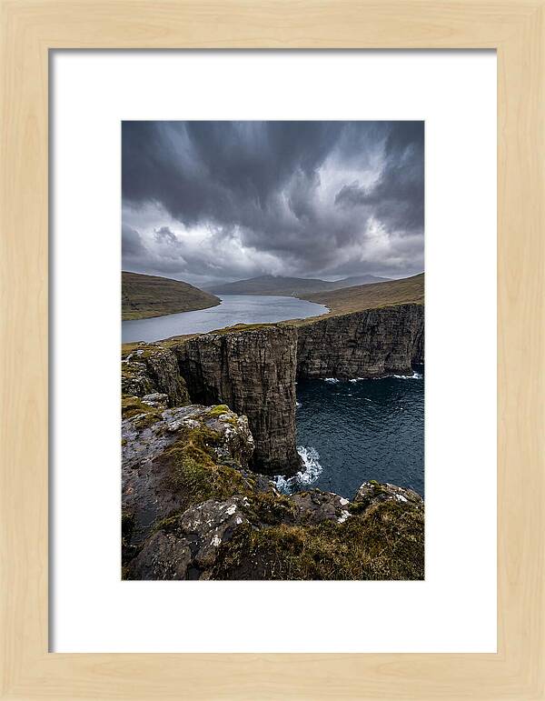 Cliff Edge Over Sorvagsvatn Lake