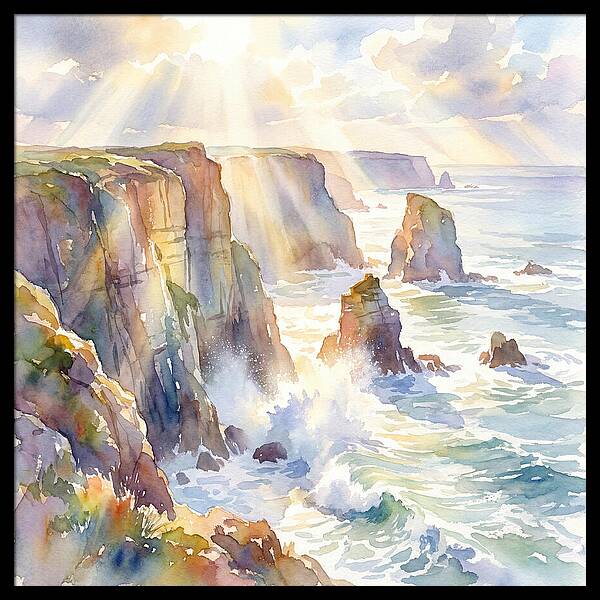 Cliffs By The Coastline