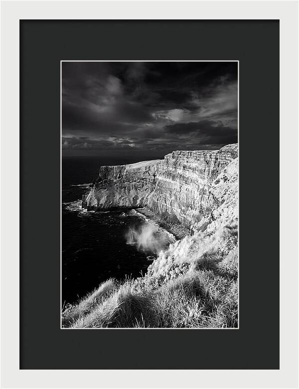 Cliffs Of Moher In Monochrome