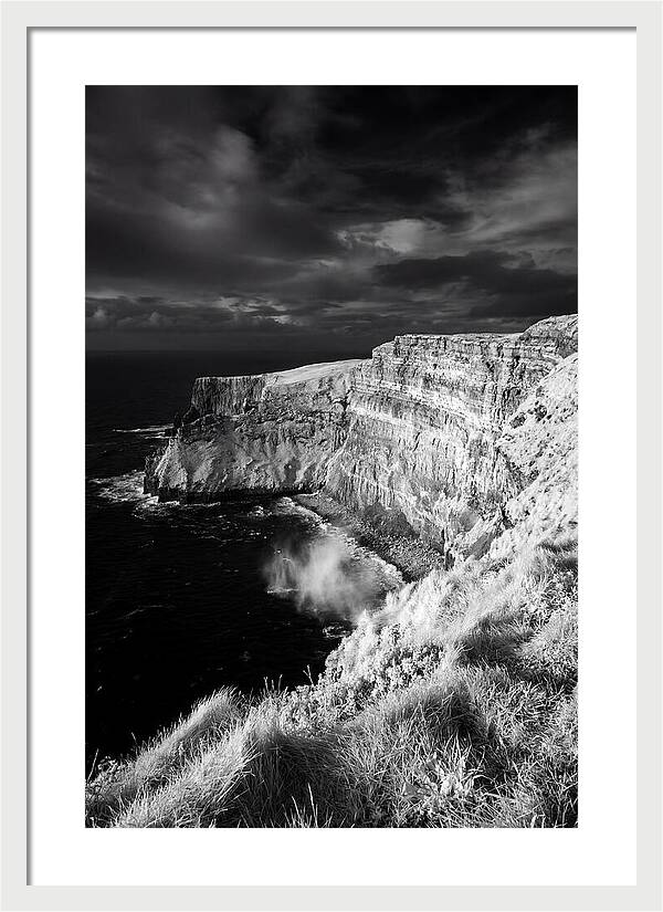 Cliffs Of Moher In Monochrome
