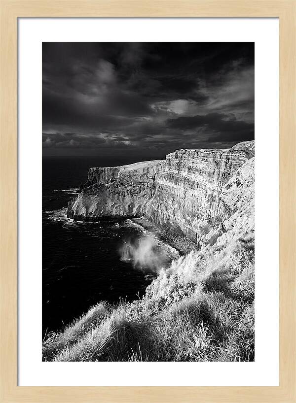 Cliffs Of Moher In Monochrome