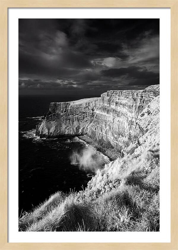 Cliffs Of Moher In Monochrome