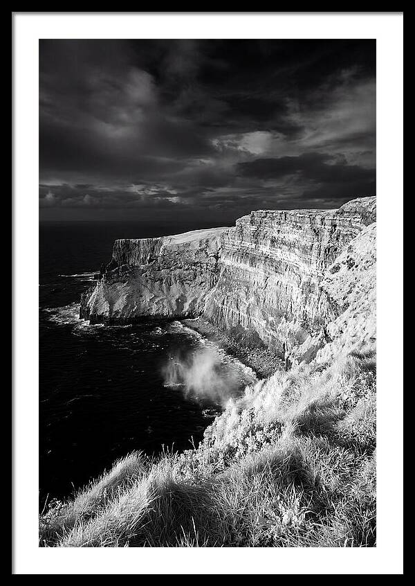 Cliffs Of Moher In Monochrome