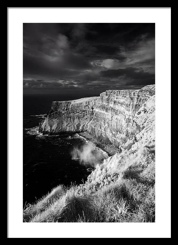 Cliffs Of Moher In Monochrome
