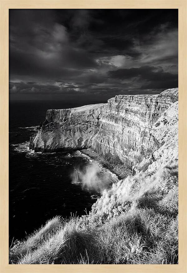 Cliffs Of Moher In Monochrome
