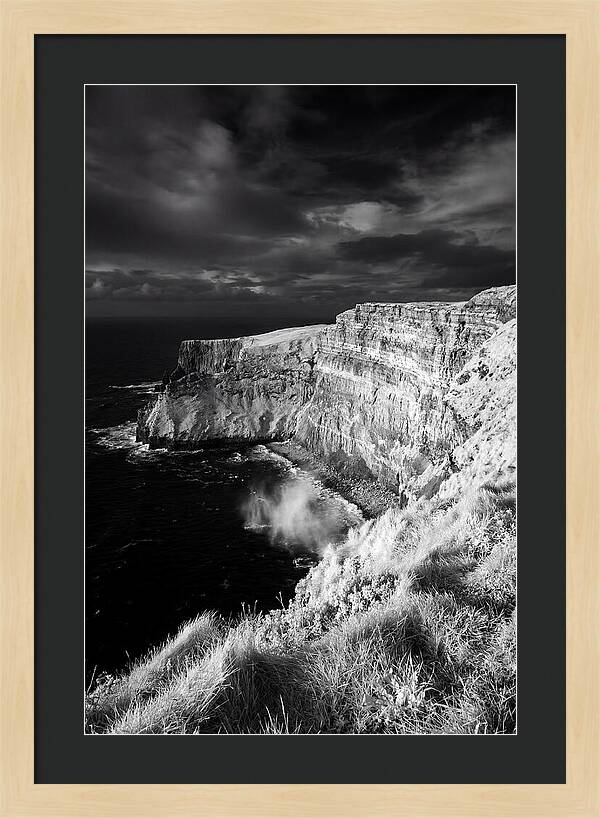Cliffs Of Moher In Monochrome