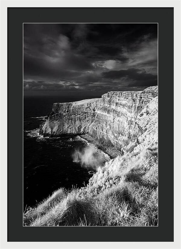 Cliffs Of Moher In Monochrome