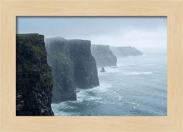 Cliffs Of Moher Under Misty Skies