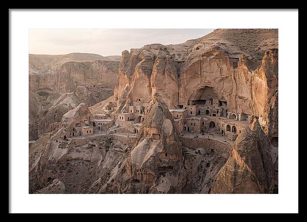 Cliffside Dwellings At Dusk