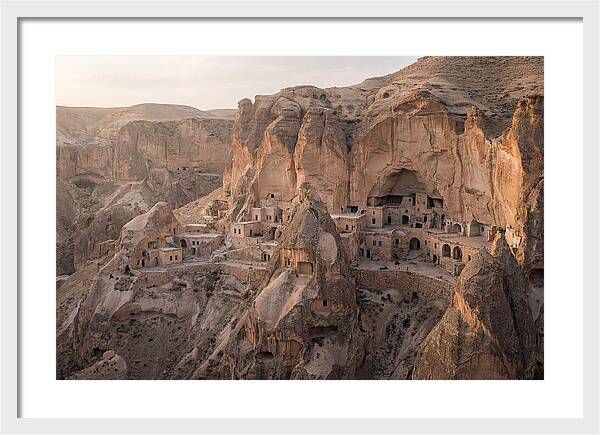 Cliffside Dwellings At Dusk
