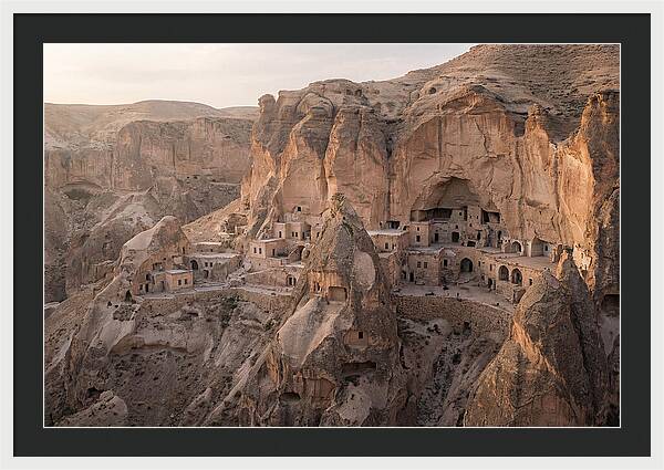 Cliffside Dwellings At Dusk