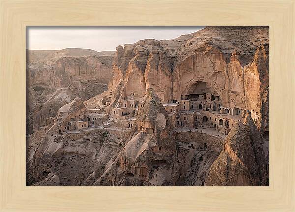 Cliffside Dwellings At Dusk