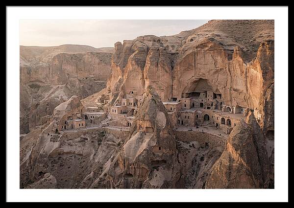 Cliffside Dwellings At Dusk