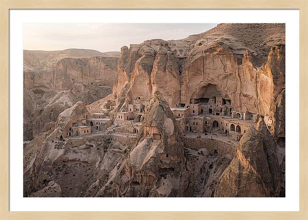 Cliffside Dwellings At Dusk